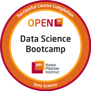 Happy to complete a 6-week-long Data Science Bootcamp and receive a Certificate of Achievement from Hasso Plattner Institute
