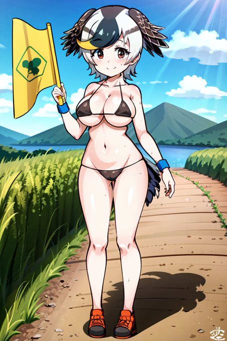 AI描きプログラムでカルガモの水着姿を作ってみました#けものフレンズ #stablediffusion #AIイラスト #AIArt 