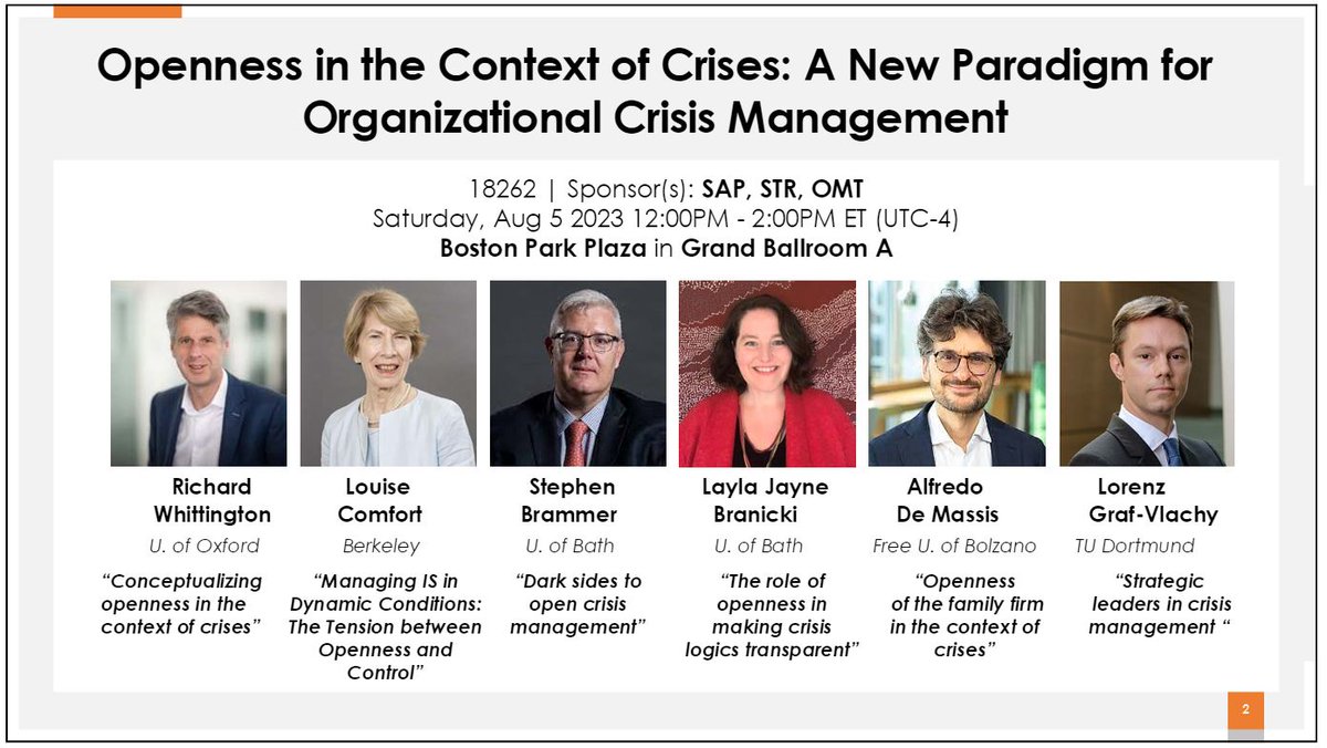 SAP Interest Group (@strategizers) on Twitter photo Consider the #AOM2023 PDW on #openness in the context of #crises on Aug 5.  You can also discuss your own research ideas with the panelists. More information: sap.aom.org/discussion/pd-… Consider the #AOM2023 PDW on #openness in the context of #crises on Aug 5.  You can also discuss your own research ideas with the panelists. More information: sap.aom.org/discussion/pd-…
