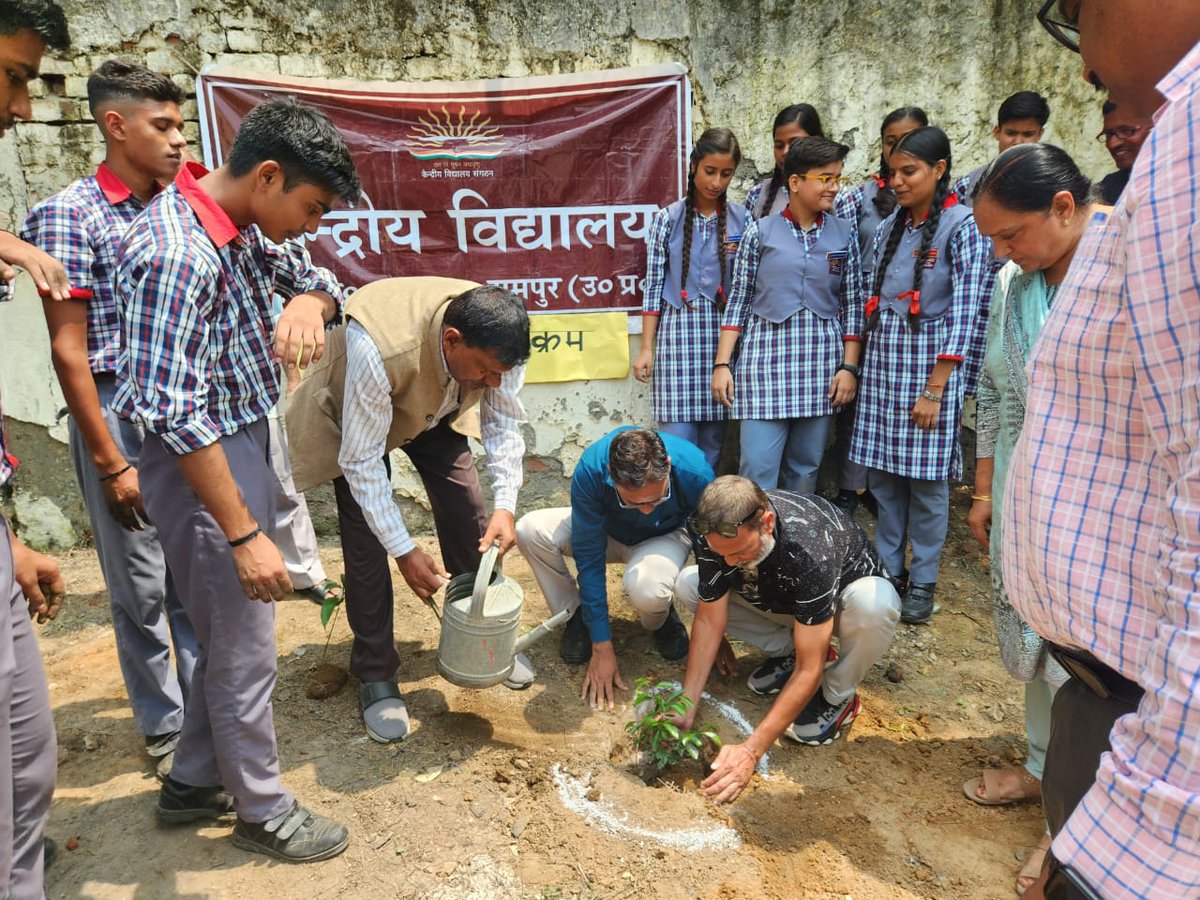 Today I got the privilege of planting a tree in Kendriya Vidyalaya Rampur under the tree plantation drive.
 It is notable that I got my education from Kendriya Vidyalaya and later my children also got education from there. 

#KV #KendriyaVidyalaya #Rampur