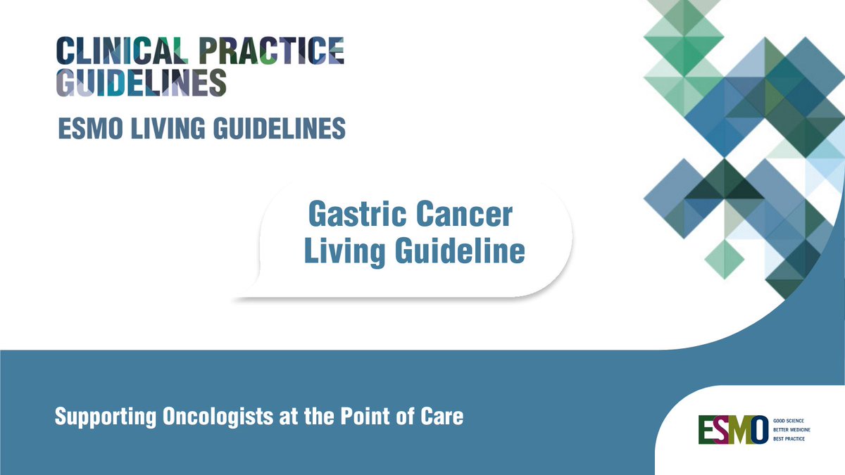 myESMO's tweet photo. Just out 📢 The ESMO #GastricCancer Living Guideline. Updates in 1st-, 2nd- &amp; further lines of tx of advanced/metastatic unresectable #OesophagealCancer, #OesophagogastricJunctionCancer &amp; #GastricAdenocarcinoma; &amp; supportive care &amp; nutrition.
🔗 https://t.co/XxmGo356Pq
#esocsm https://t.co/7LYaeqBrmC