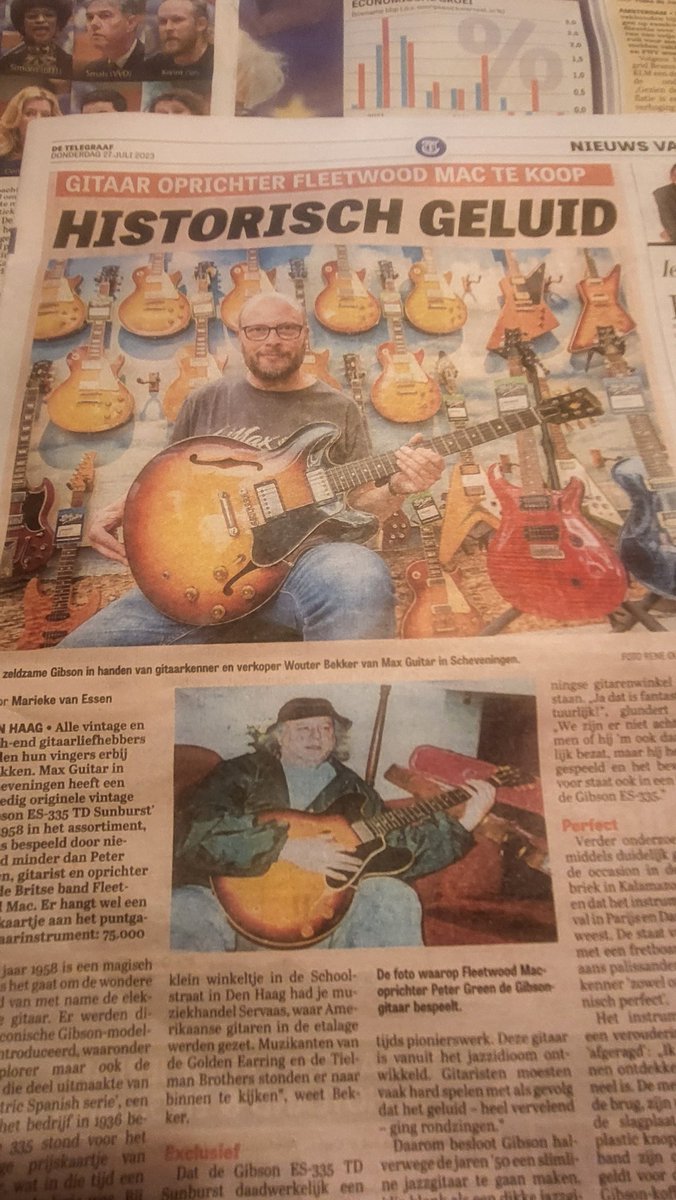 tuin_vander's tweet image. Panie @ArturRodawski czytam właśnie że, inwestycja do zrobienia jest  ☝️ 
Może cię zainteresuje 😀Vintage Gibson ES-335 TD Sunburst z 1958 do kupienia. Sam Peter Green, gitarzysta i założyciel Fleetwood Mac na niej grał. Cena 75.000 EUR.
#gitara 
#vintage