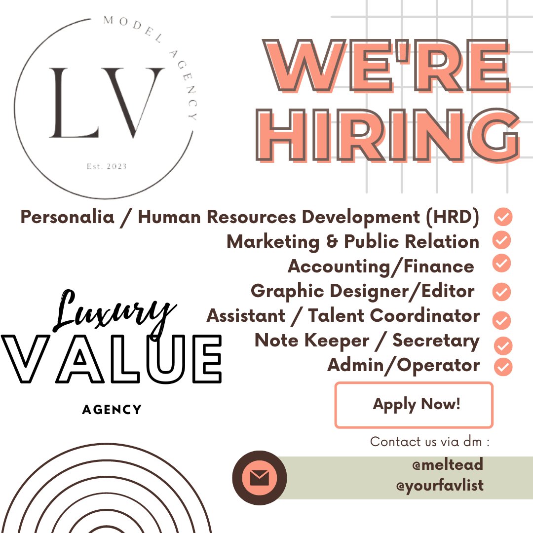 Luxury Value OFFICE — HIRING STAFF tweet media