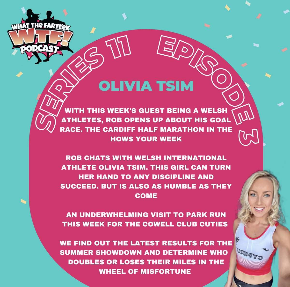 What The Fartlek (@whatthefartlek) on Twitter photo Ep3 is out now!
Rob chats to Welsh International athlete <a href="/OliviaTsim/">Olivia Tsim</a>
Summer showdown results are in for Week 2
Parkrun chat is back plus the lads talk about their autumn goals
Link to where you can listen below โฌ๏ธ Ep3 is out now!
Rob chats to Welsh International athlete <a href="/OliviaTsim/">Olivia Tsim</a>
Summer showdown results are in for Week 2
Parkrun chat is back plus the lads talk about their autumn goals
Link to where you can listen below โฌ๏ธ