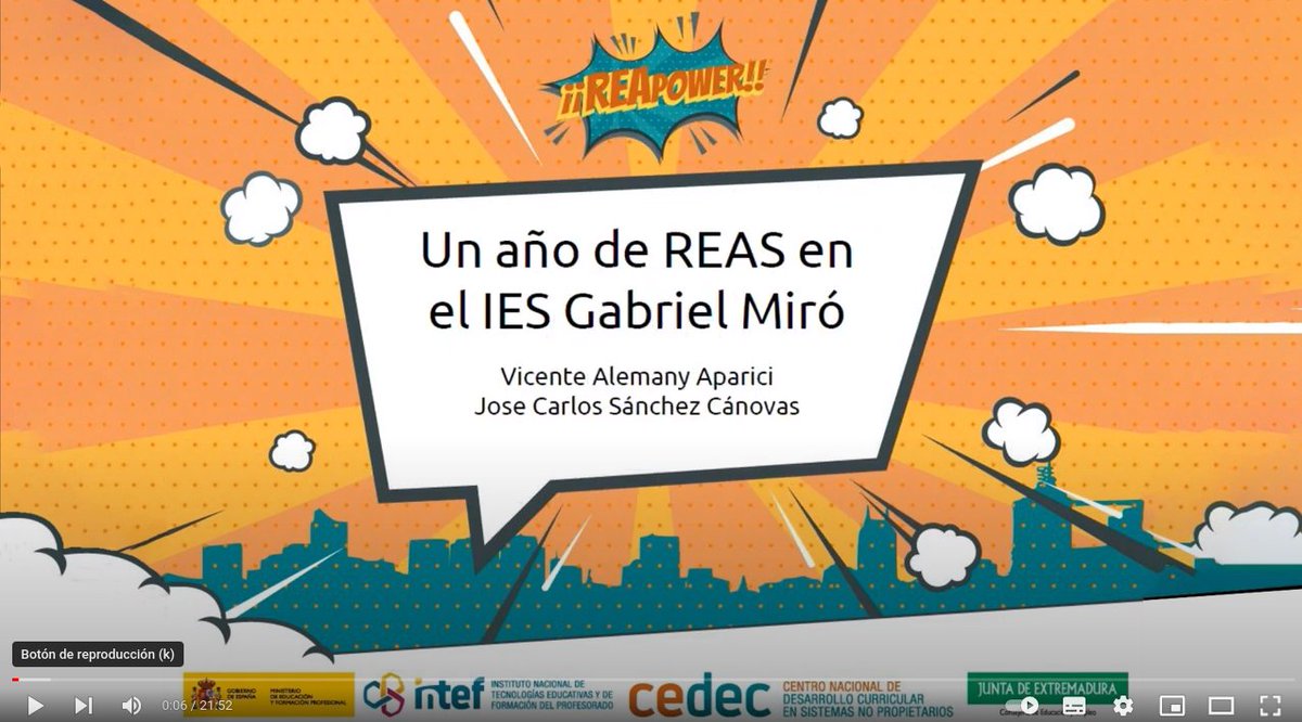CeDeC_intef's tweet photo. Un año REA en IES Gabriel Miró por Vicente Alemany Jose Carlos Sánchez #REApower IV Jornadas EDIA https://t.co/n5jt8ufU8T #proyectoEDIA https://t.co/y98m213rFO