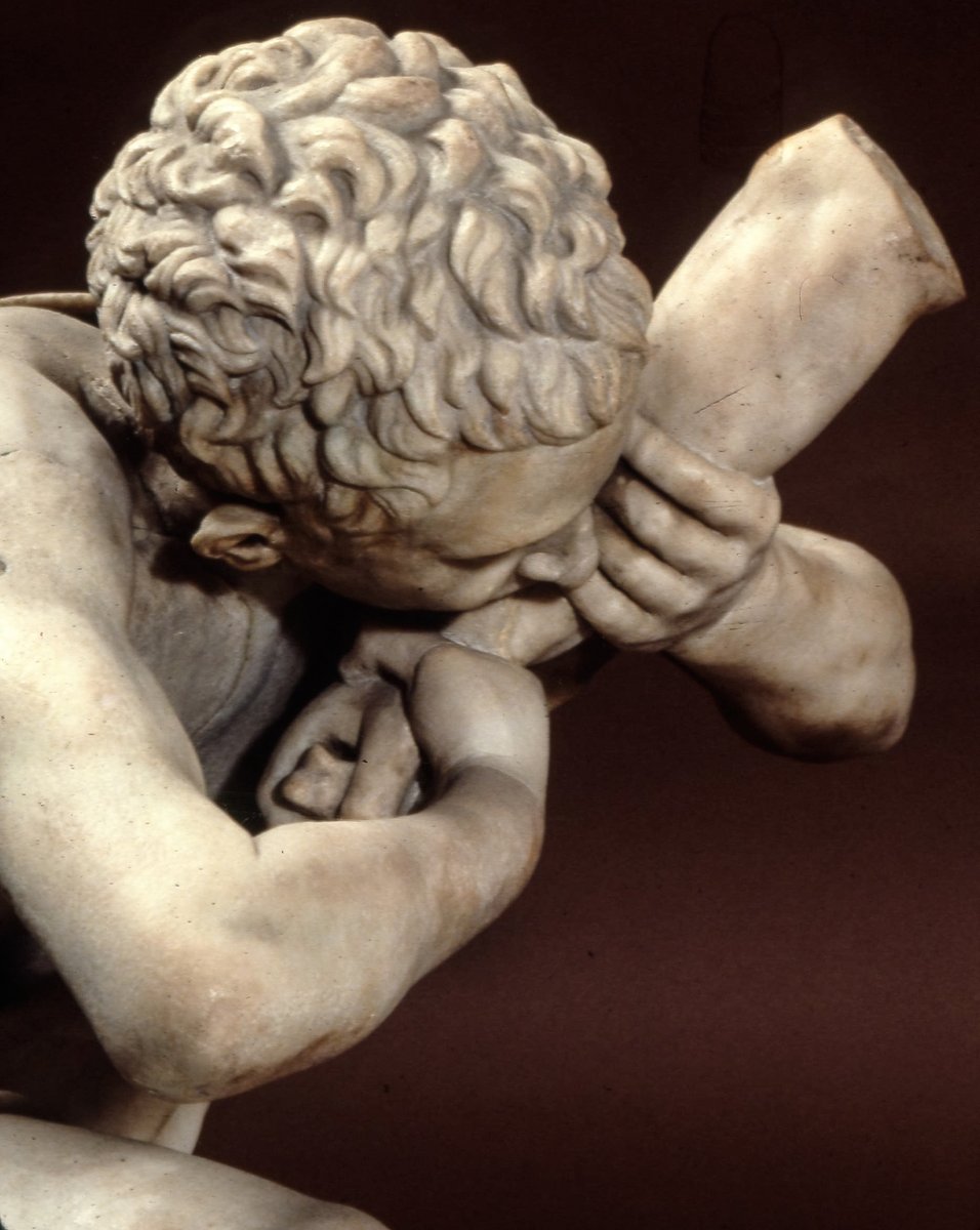 The Roman 'Cannibal'. While this marble statue might initially seem to show a cannibal tucking into a human arm, it is in fact just one half of a larger statue group depicting two boys playing the popular ancient game of knucklebones. Quarrelling over the game, one of the boys