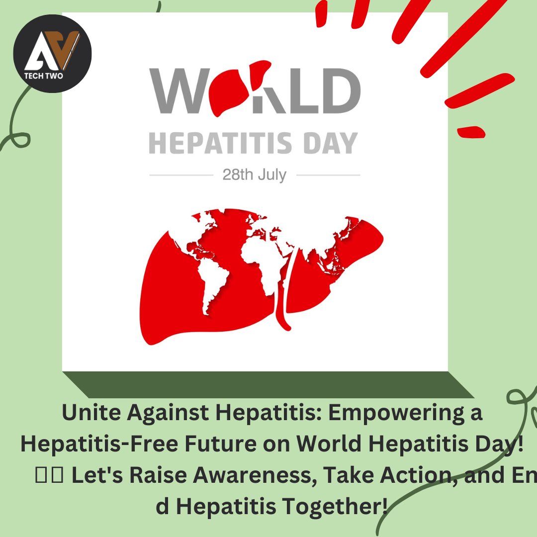 AVTechtwo's tweet photo. Unite Against Hepatitis: Empowering a Hepatitis-Free Future on World Hepatitis Day! 🌍💙 Let's Raise Awareness, Take Action, and End Hepatitis Together!
#WorldHepatitisDay #HepatitisFreeFuture #RaiseAwareness #TakeAction #EndHepatitis #GlobalHealth #HealthForAll https://t.co/3GrfxmUzY0