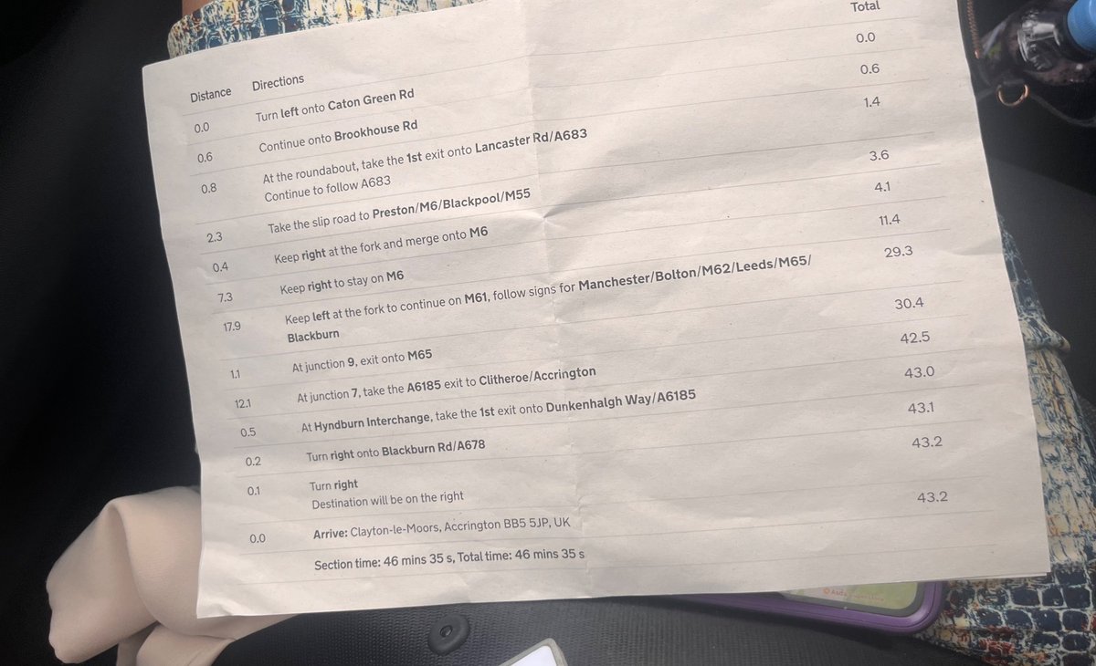 Car sharing for endoscopy away day and the boss hands you paper directions 😂😂. <a href="/PamelaCalder4/">Pamela Calder</a>