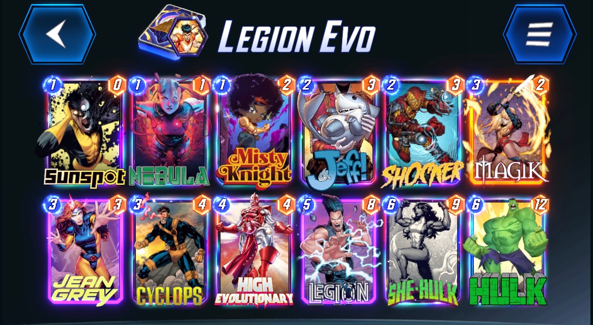 Darkalex_HS's tweet photo. 8th infinite ticket with Legion Evo.
Card is fun and on 3k is definitely worth buying (and a lot more useful compared to the overpriced Echo).
Deck also utilises Jean who was just sitting in my collection.
#MarvelSnap #MarvelSnapZone https://t.co/YtoFyJJDQ2