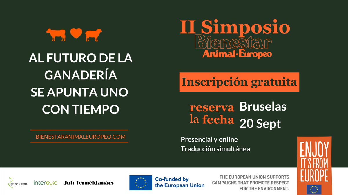 RevistaAlimenta's tweet image. #MUNDOANIMAL | El II Simposio internacional sobre Bienestar Animal Europeo se celebrará en Bruselas

Organizado por Interovic, Provacuno y JTT, y con la dirección técnica de SEPROBA, se llevará a cabo el próximo 20 de septiembre

➡️bit.ly/43IfPzo