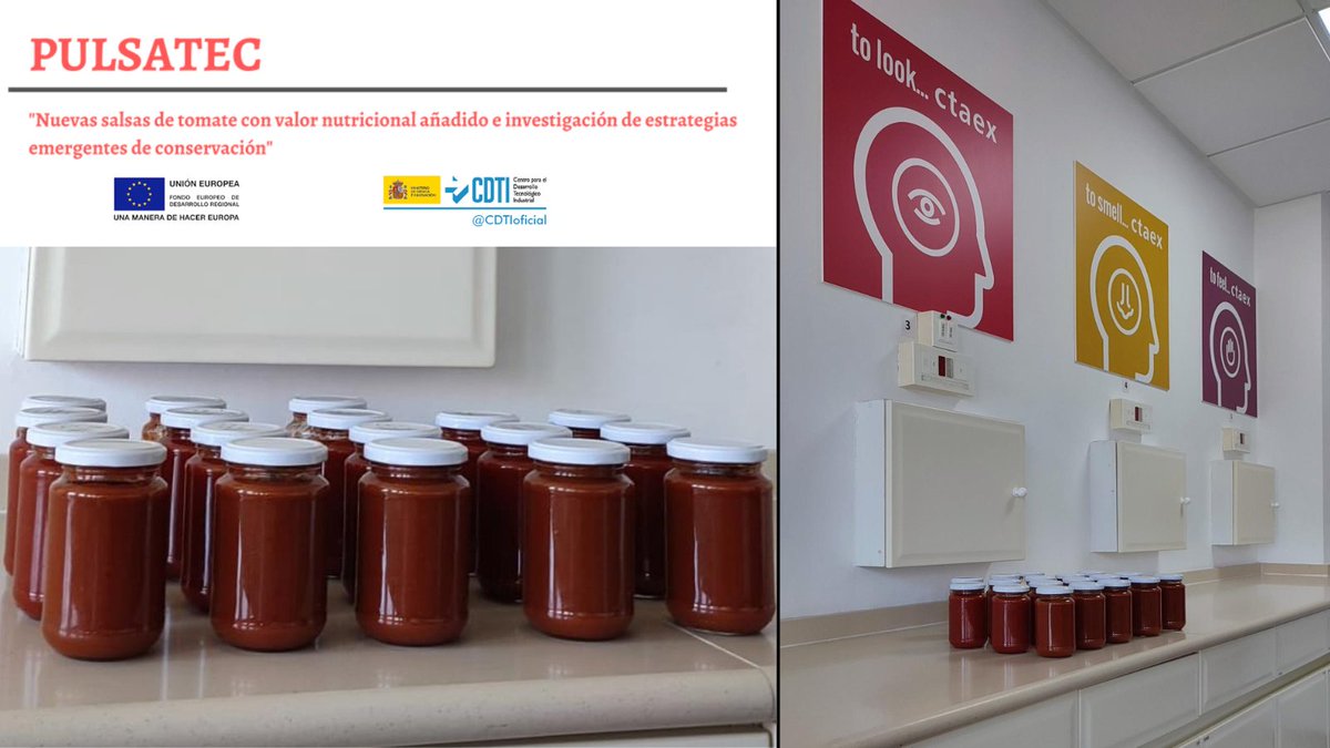 CTAEX_CIT's tweet image. 🔴El equipo de CTAEX realiza el análisis sensorial de los prototipos de nuevas salsas de tomate 🍅 con valor nutricional añadido, en el marco del proyecto #PULSATEC

@CDTI_innovacion  #ASTEX

🔗Accede a la web del proyecto: bit.ly/pulsatec