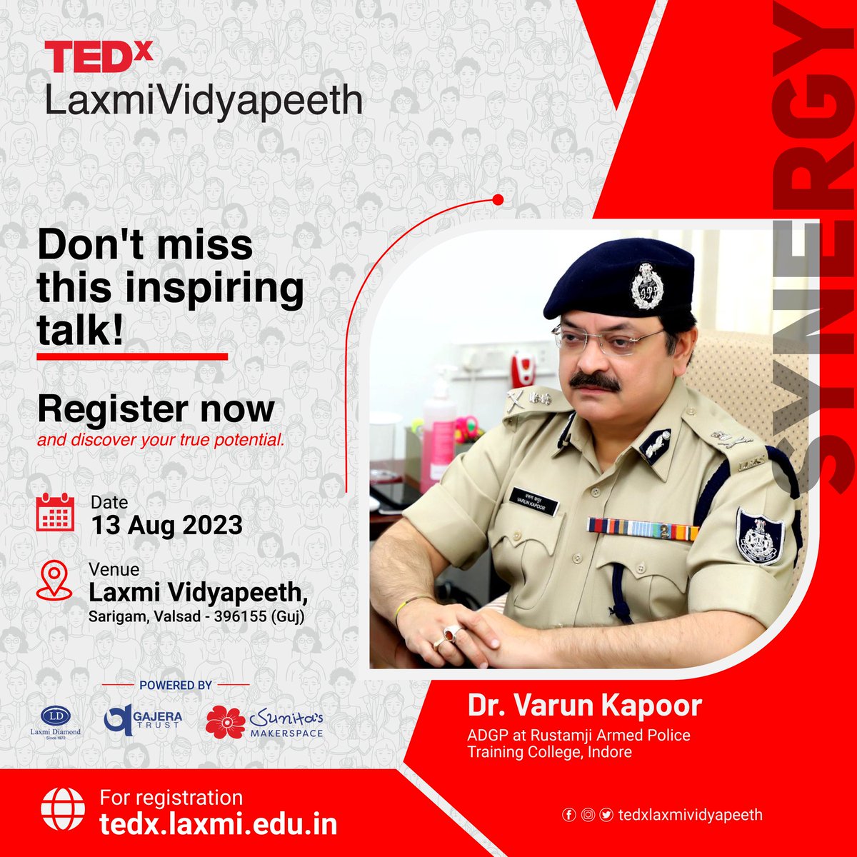 TEDx_LVS's tweet photo. 🌟 Introducing Our Inspiring TEDx Speaker 🌟

📅 13 Aug 2023
🎟️ Get your Pass: https://t.co/PW3nnEwC4b

#KnowYourSpeaker #TEDxLaxmiVidyapeeth
#IdeasWorthSpreading 
#TEDx #litsarigam #LIT #LaxmiInstituteOfTechnology #GajeraTrust #LaxmiDiamond #LaxmiVidyapeeth #SunitaMakerspace https://t.co/EZtB1ZvTth