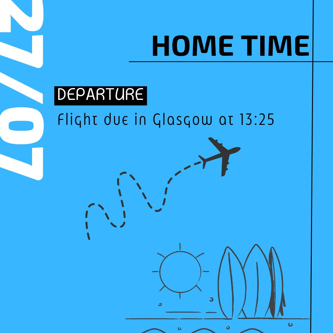 All great things must come to an end, and sadly our #CornwallTrip is now over. We are heading back to the airport and due into Glasgow at 13.25. See you there - home time! ✈️  🏠