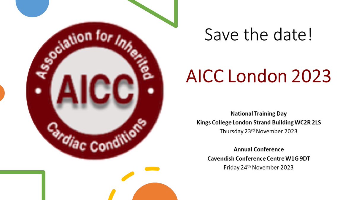rach_bastiaenen's tweet photo. Save the date! #AICC meeting 2023 will be in London 23-24 November. Registration via the AICC website (opens soon). Hope to see you there! @AiccUk @TheBJCA @eleanorwicks @2tbueser @robert_leema #CardioEd #CardioTwitter https://t.co/JI1F7d5Nzq