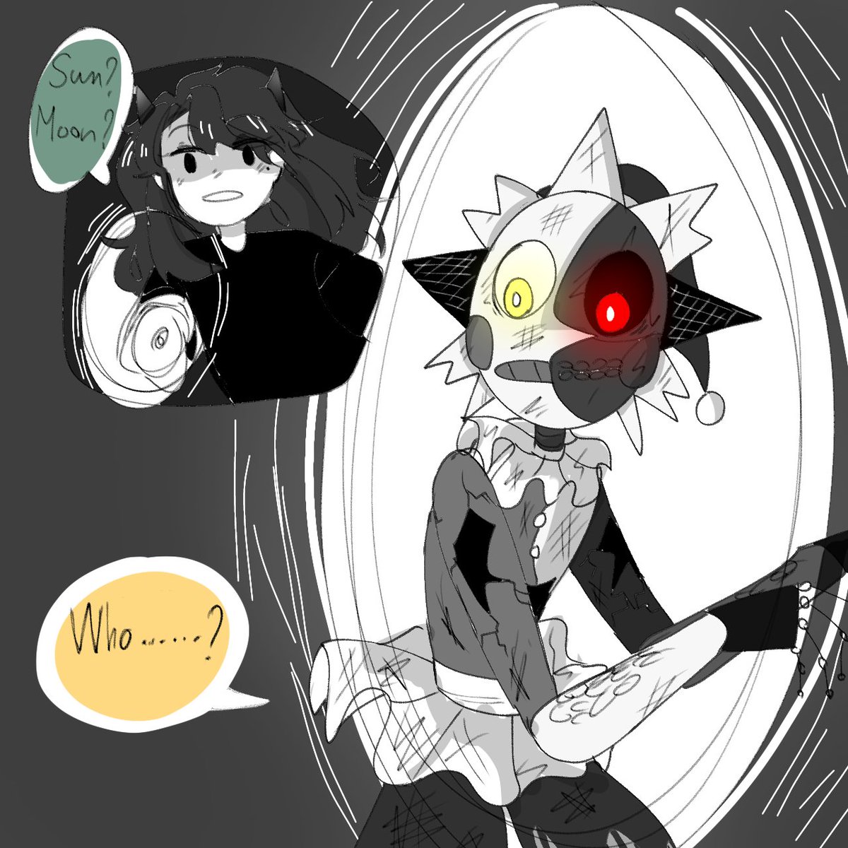 MediusQixi's tweet photo. Bunch of things I drew for Eclipse on SB Ruin 🥹🥹🥹
Bonus with my AU! Eclipse and my mascot gurl Qixi~
#fnafsbfanart #fnaf #fnafeclipse #FNAFRuin #dcaeclipse #daycareattendant #Iluvtheseboissomuch #myart https://t.co/gRrBFMxfjw