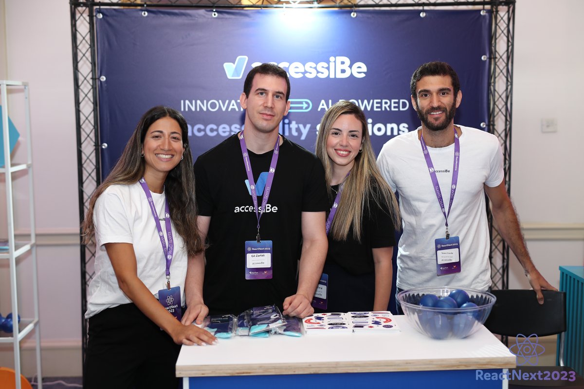 eventhandlerPro's tweet image. #ReactNext was proudly sponsored by @AccessiBe - The industry leader in web accessibility solutions and technologies, provides clients and partners with the #1 WCAG &amp;amp; ADA Compliance Solution on the market.