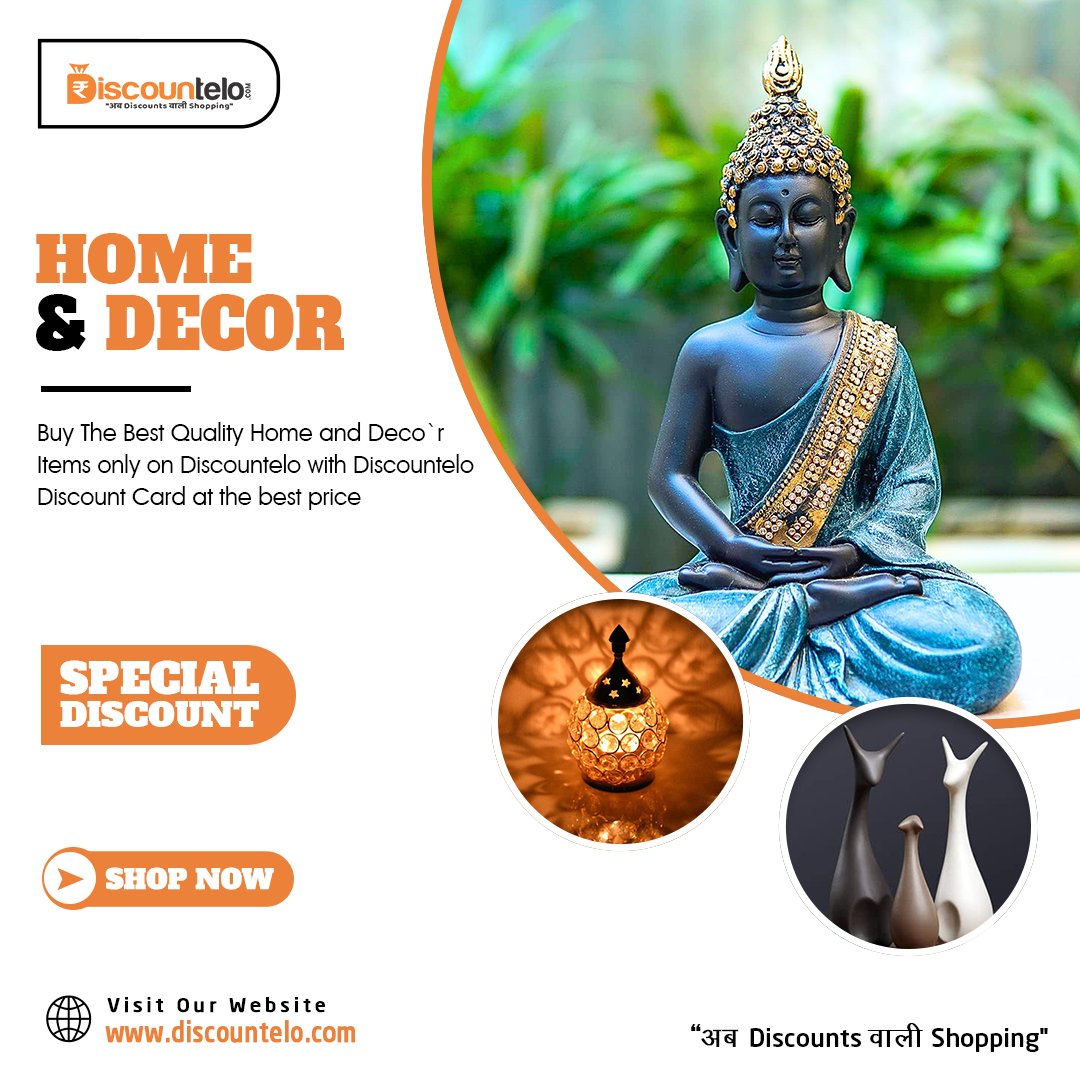 discountelo's tweet photo. Shop the best HOME &amp; DECOR products: Buy The Best Quality Home &amp; Decor Items only on Discountelo with Discountelo Discount Card. Visit Our Website https://t.co/4nIk2gExXq
.
.
.
#TopCategories #HomeDecor #StautesAndIdols #HomeLightings #Discountelo #BestDeals #India #DiscountCard https://t.co/9wkR0AaRky