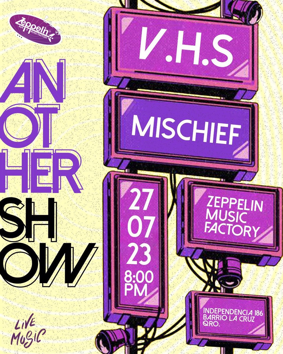 ZeppelinMF's tweet image. La cartelera del 27 al 29 Julio 2023 

Reserva al WA 442-466-3816