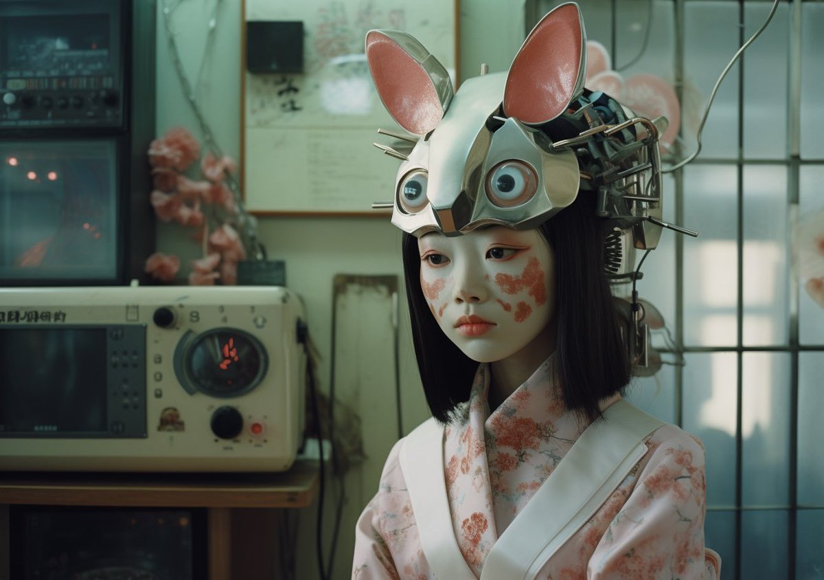 Jvde_AI's tweet photo. Gn! From 🇯🇵
Inspired by my trip in Japan, creating new works.
#kyoto #kitsune #humansbeing #aiart #postphotography #jvde https://t.co/U0tUVZ4dMc