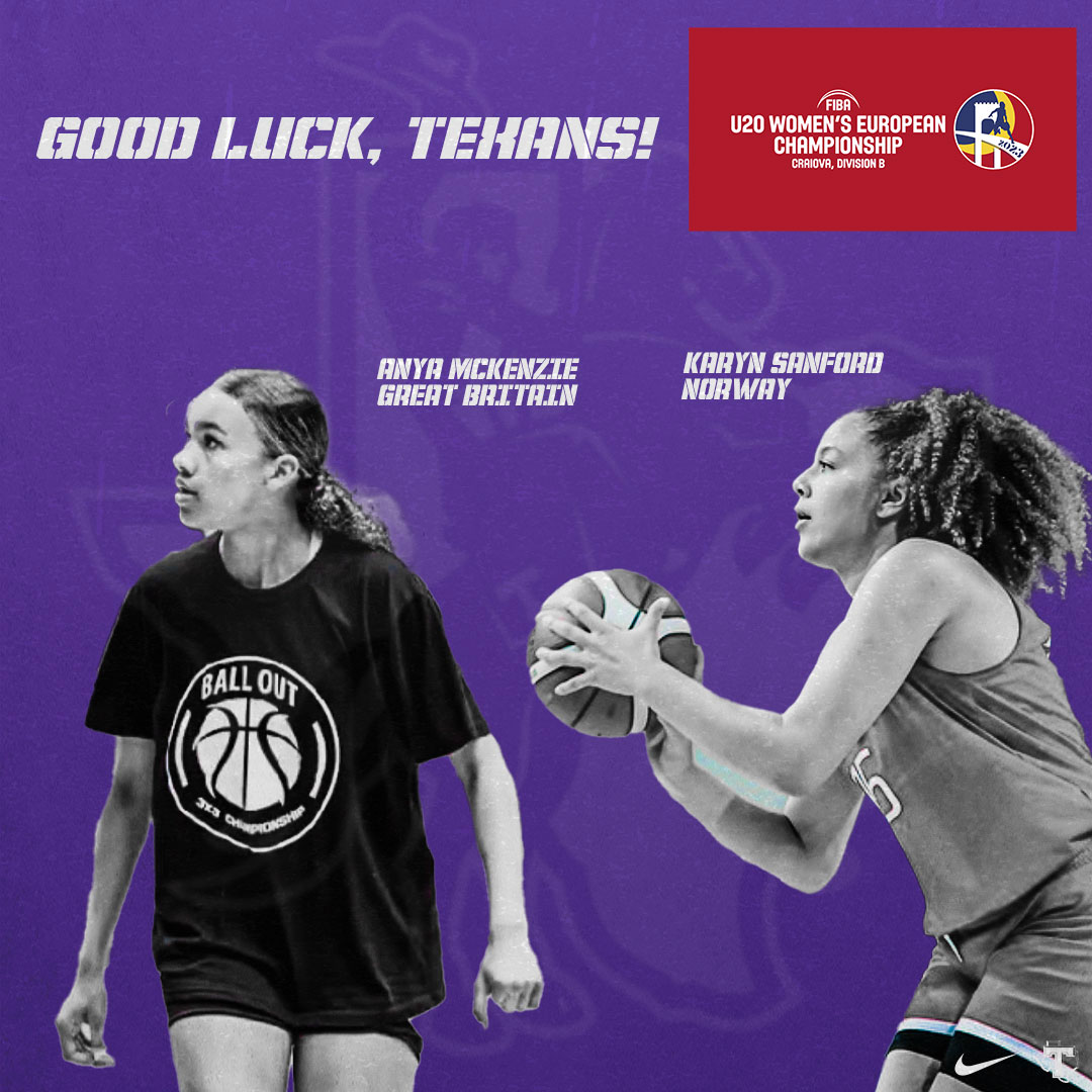 TarletonWBB's tweet image. Texans in 𝑹𝒐𝒎𝒂𝒏𝒊𝒂 🇷🇴

Wishing good luck to 2️⃣ of our newcomers (@anyamckenzie8 and @TheKarynSanford) as they prepare to compete in the @FIBA U20 Women's European Championship for their respective countries beginning tomorrow!

#TexanNation | #BleedPurple