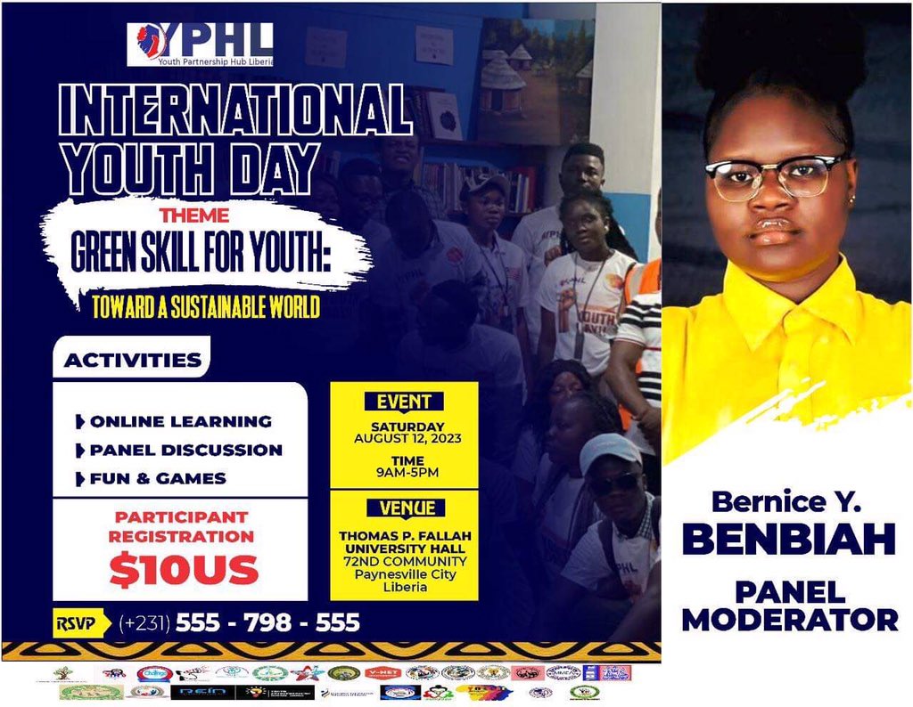 LetsspeakGirls's tweet photo. Every year Let’s Speak Girls collaborate with the Youth Partnership Hub Liberia to celebrate the International Youth Day under it’s global theme. Join our executive Director @BenbiahBernice as she elaborates with the panelists.
#August12
#InternationalYouthDay2023
#TeamLSG https://t.co/LA46uyh02o