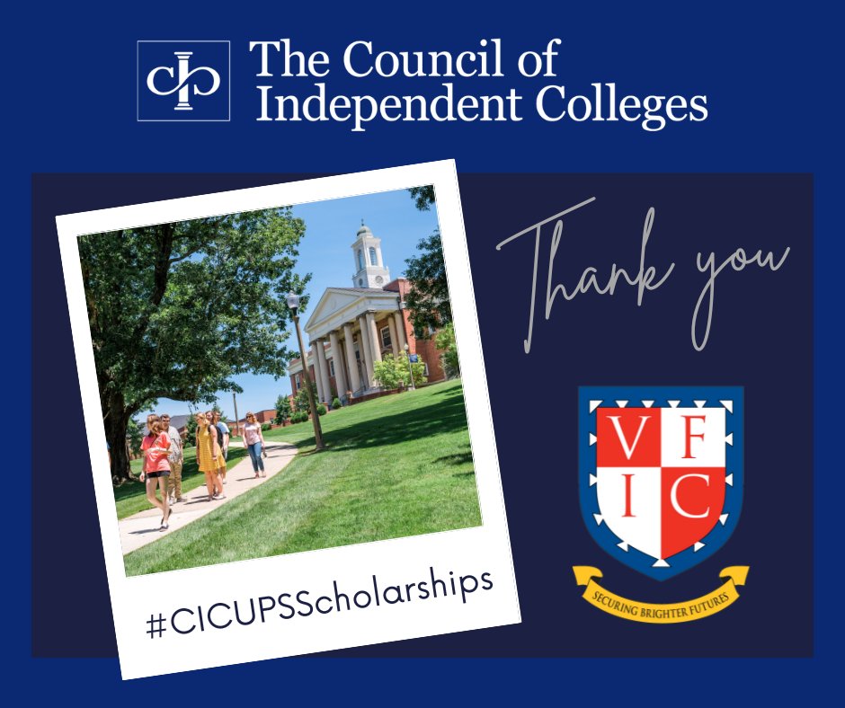 VFIC15's tweet photo. Thank you @CICnotes for awarding $54,000 in scholarship support (through the CIC/UPS Educational Endowment) to assist 17 VFIC students pursue their education at one of Virginia’s leading independent colleges and universities. #CICUPSScholarships https://t.co/TgocDSKJwE