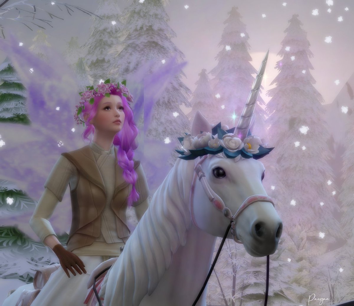PaogaeT's tweet photo. My version of #HorseRanch ...! ❤️ 

#TheSims4 #Sims4 #TheSims #Sims4HorseRanch #sims4fantasy #sims4fairy #ShowUsYourSims #sims4game #videogames #paogae https://t.co/P52YxhkGl5