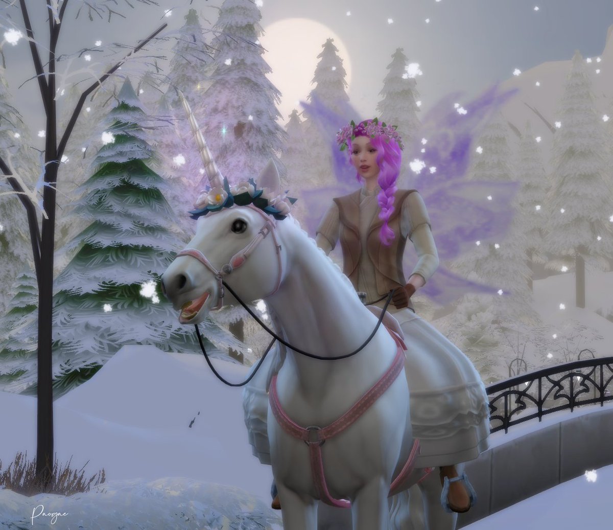 PaogaeT's tweet photo. My version of #HorseRanch ...! ❤️ 

#TheSims4 #Sims4 #TheSims #Sims4HorseRanch #sims4fantasy #sims4fairy #ShowUsYourSims #sims4game #videogames #paogae https://t.co/P52YxhkGl5