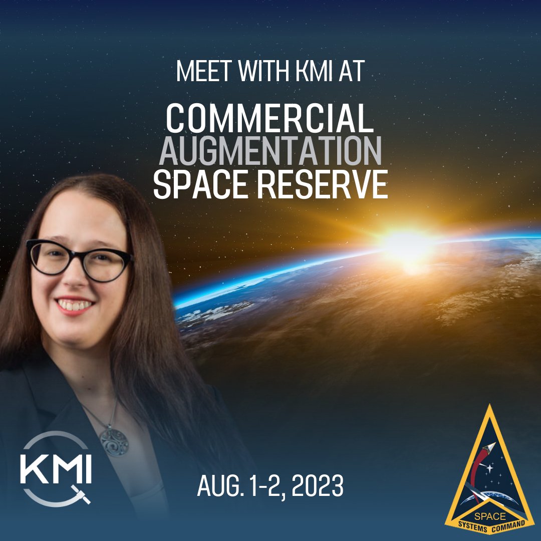 KMI will be engaging with the Commercial Augmentation Space Reserve in DC, a great enabling opportunity for #space industry & government alike. If in the area, connect with Corinne Moore to engage on #KeepingSpaceClearForAll with #CASR.