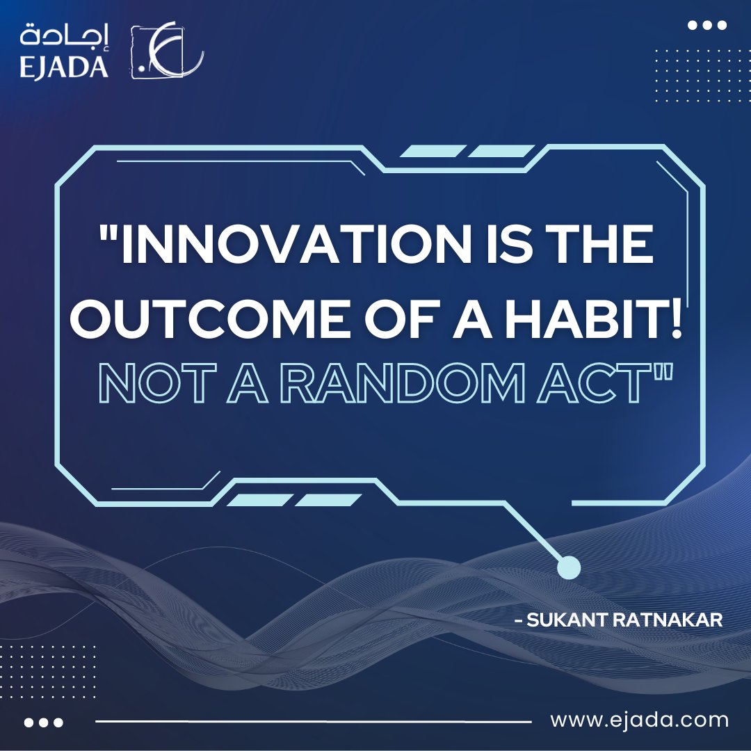 EJADA_SYSTEMS's tweet photo. عزز الإبداع والنجاح من خلال تنمية عادة من الفضول والبراعة! 💡
Foster creativity and success by cultivating a habit of curiosity and ingenuity! 💡
#Ejada #QuoteoftheDay #Innovation #HabitofSuccess https://t.co/tKmKMRogbO