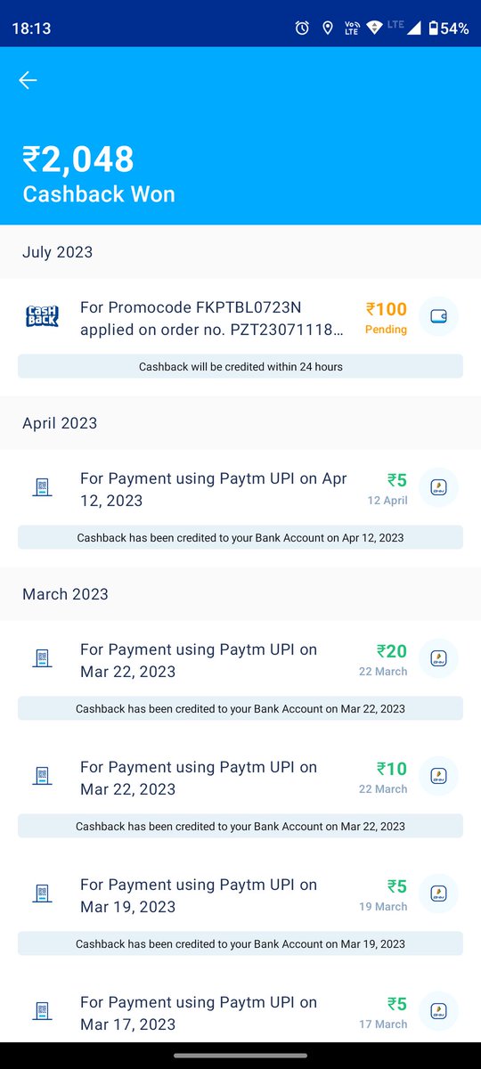 SarwerMemon's tweet photo. @Paytmcare I had purchased a product through Flipkart when there was an offer running wherein i was supposed to get cashback of 100 in Paytm wallet, however it is still pending, please check https://t.co/jzZt86aTmH