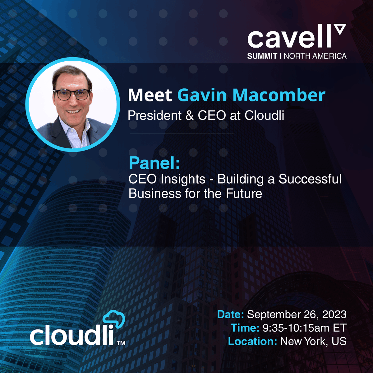 getcloudli's tweet photo. Cloudli will be at the @CavellGroup Summit | North America event, where Gavin Macomber, President and CEO at Cloudli, will share the mic with other influencial CEOs from prominent US-based UCaaS providers during a panel discussion. For more info: https://t.co/42i6TaCNti
#Cloudli https://t.co/ix5BWOynse