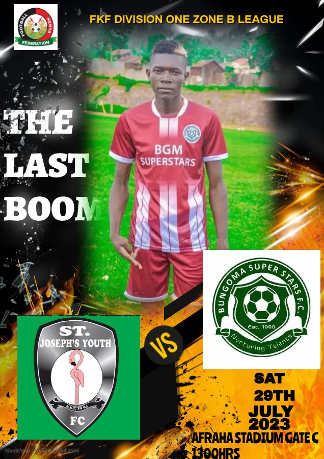 BgmSuperStarsFC's tweet photo. The last BOOOOOOOOOOM🔥🔥🔥🔥. Finishing the race away in Nakuru again, this Saturday.
#WeAreBungomaSuperstarsFC
#TheGiantsOfBungoma
#TheRealPrideOfBungoma
#ManyThanksToEveryone🙏🙏🙏
#PressureZero https://t.co/2qFNZtyAEW