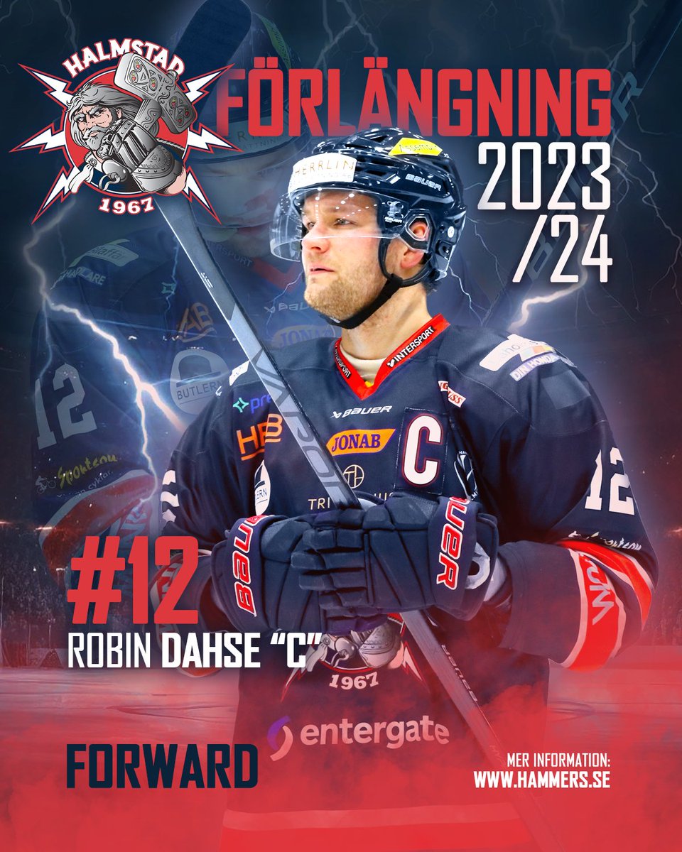 Glada Nyheter.
#12 Robin Dahse klar för kommande säsong.
Läs mer på webbsidan hammers.se