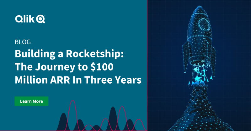 qlik's tweet photo. Exciting news: Qlik has finished this quarter with over $100 million in ARR from our cloud analytics business. Our CEO @MikeCapone shares what this milestone means for our team, customers and partners.