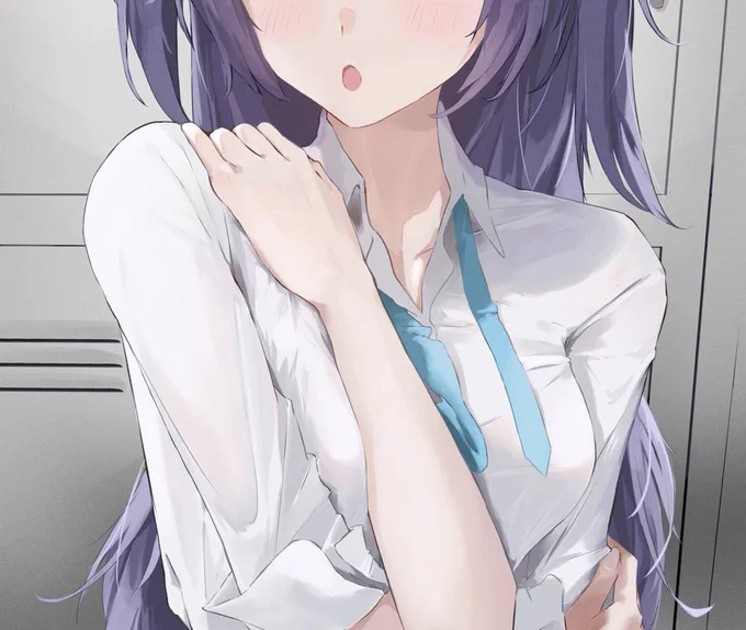 #目元より下で切り出すとエロいらしい#ブルアカ 