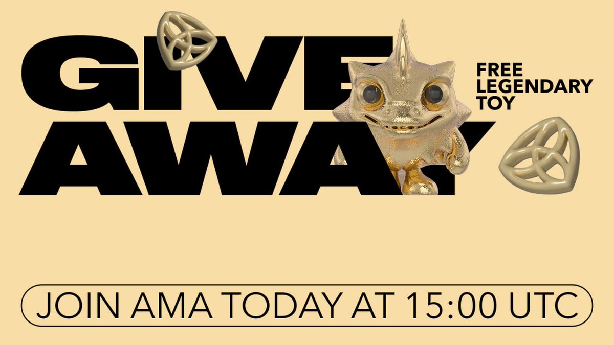 🎁 LEGENDARY TOY #GIVEAWAY 🔥

👉 Join us today at 15:00 UTC for an AMA session with @IguVerse, where we'll be giving away 10 IguVerse Gold toys!

5️⃣ toys will be selected through a random raffle among retweets of AMA announcement 
5️⃣ toys will be granted to the top 5 questions