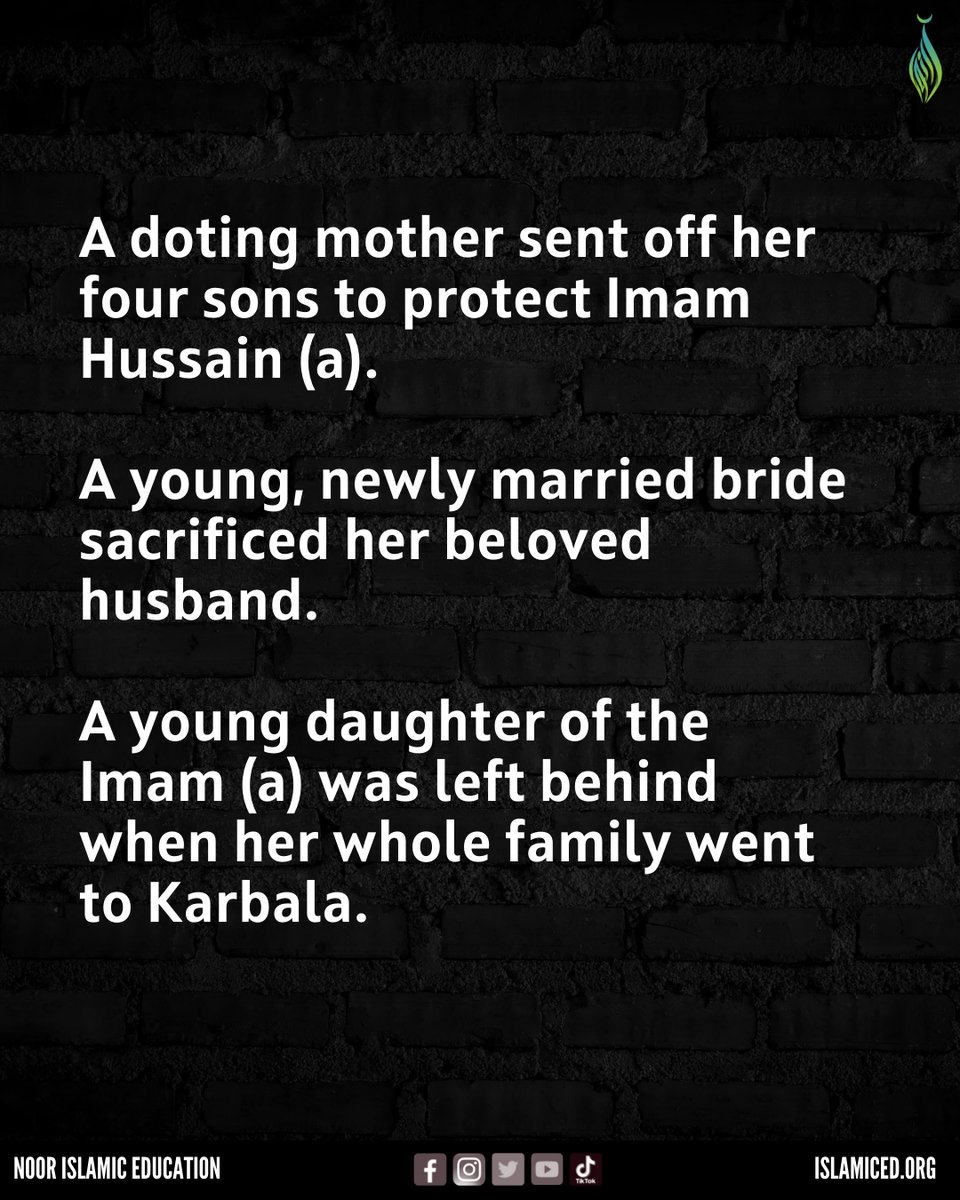 NoorIslamicEd's tweet image. Muharram Lesson 8: Sacrifice⁠
⁠
#MuharramLessons #Sacrifice #FollowingTheRightPath #ReflectAndEvaluate #PurposefulLiving #Muharram23