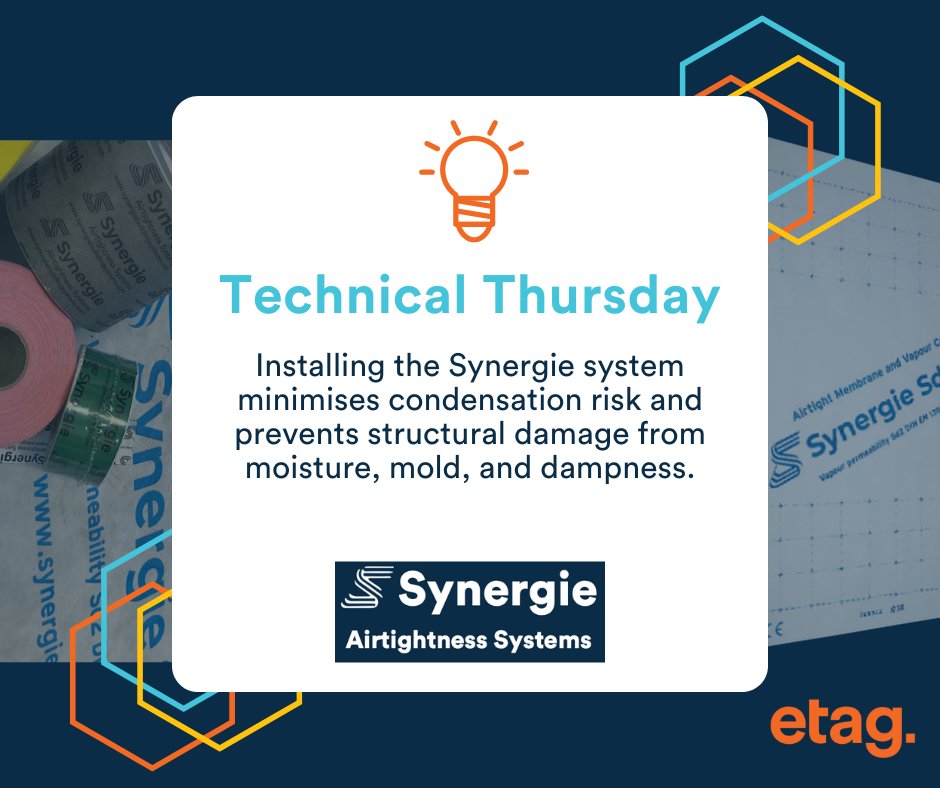 🟠 Technical Thursday 🟠

Did you know that by installing the Synergie internal airtightness system, you can minimise condensation risk and prevent structural damage?

linktr.ee/etagfixings 

#TechnicalThursday