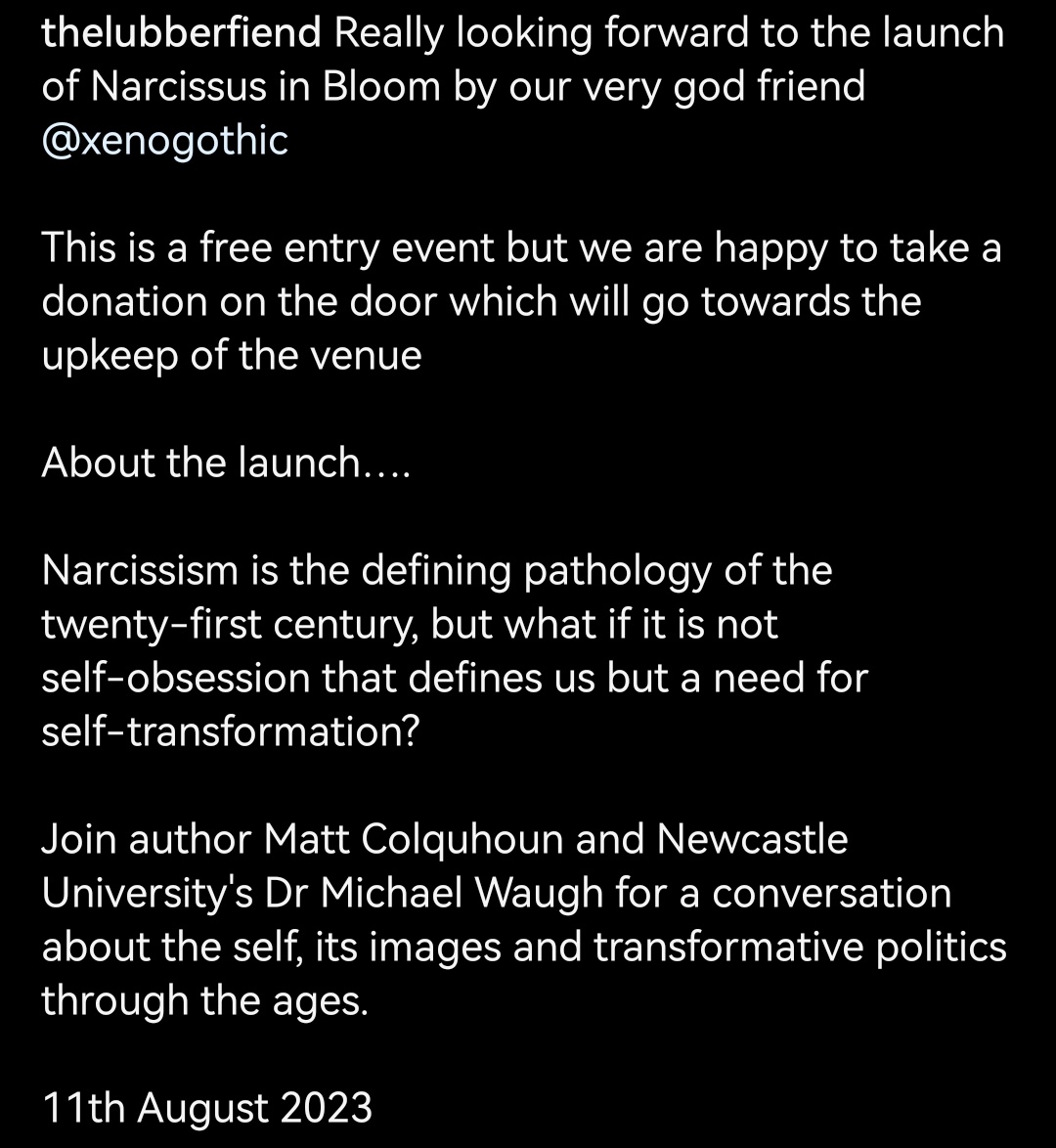 Newcastle book launch at @TheLubber with @MSJW100 @RepeaterBooks. 6pm, 11th August. Come thru!