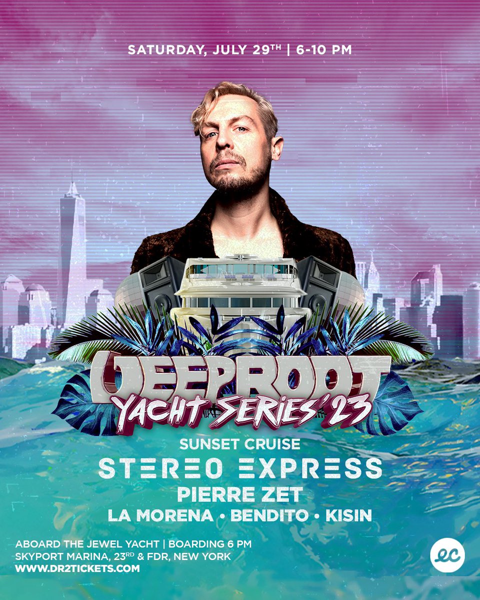 deeprootunder's tweet image. Let's get ready to party with @StereoExpress 🙌🏾  sing along, dance &amp;amp; let the music set you free today at our yacht party!! Last tickets at the link in bio ✨                                                          

#nyc #summer #undermusic #yacht