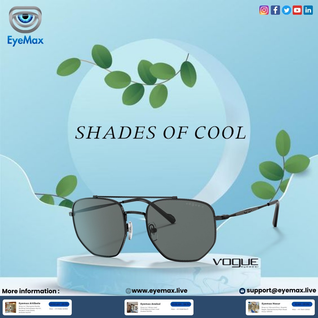KiEyeMax1's tweet photo. Channel your inner cool with Vogue sunglasses that make a statement wherever you go.

For more Info-
+91 91082 00980
support@eyemax.live
https://t.co/yedaIMZi7q

#eyemax #kiseyemax #vogue #newarrival #voguesunglases #sunglasses #lenses #shine #attibele #hosur #banglore https://t.co/fSHFraxhiV