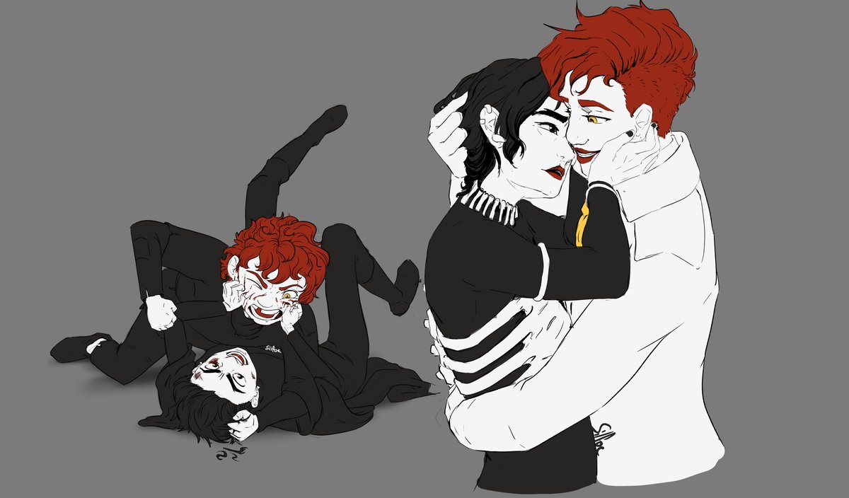 #GriddleharkWeek #5: Arguing/Making Up

10 years later, they're still putting their hands on the face and in the hair... just very different context now.

Had to rush this one more than I'd like but whatever.