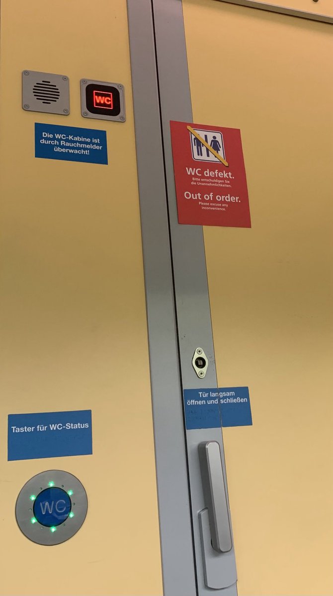 Erika Bachmann (@erikabachmann1) on Twitter photo Das Zug-WC ist defekt #deutschebahn <a href="/db_blog/">DeutscheBahn Blog</a> aber es sagt einem deutsch und deutlich, dass es defekt ist! Und nur 8 Min. Verspätung ist ja easy… 🥹 und der #Zugführer macht ausführliche und unterhaltsame Ansagen … 🚉 Das Zug-WC ist defekt #deutschebahn <a href="/db_blog/">DeutscheBahn Blog</a> aber es sagt einem deutsch und deutlich, dass es defekt ist! Und nur 8 Min. Verspätung ist ja easy… 🥹 und der #Zugführer macht ausführliche und unterhaltsame Ansagen … 🚉