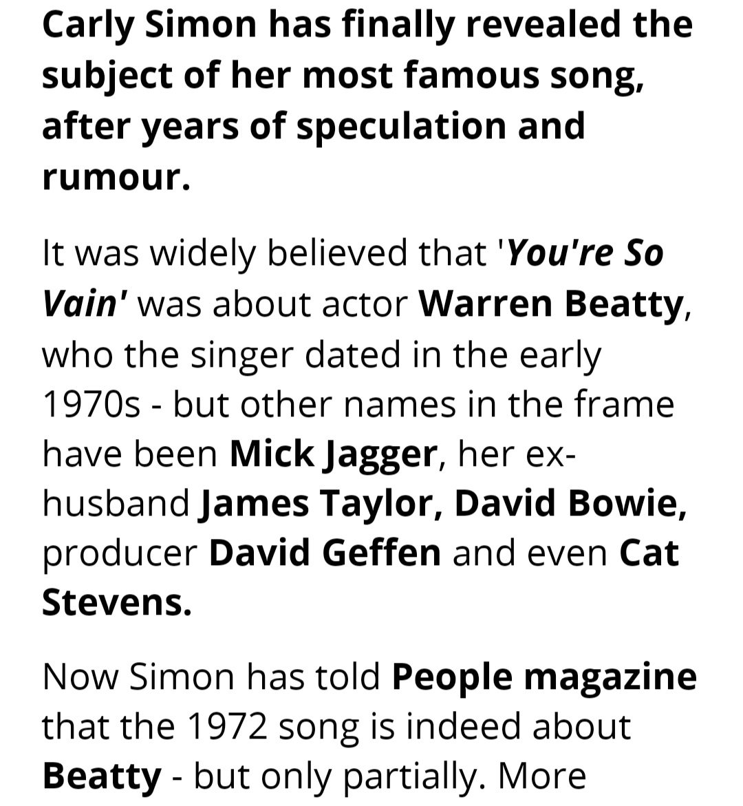 ingridmayoress's tweet photo. @ToniTT79 Appears Warren Beatty was the one but who really knows ???🤔 https://t.co/NXdLW5c772