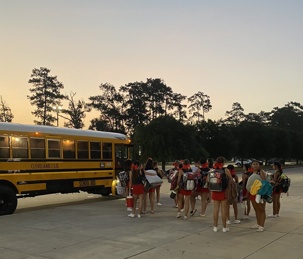 Praying 🙏 for safe travels for our <a href="/ClevelandISDTX/">Cleveland ISD</a> Cheerleaders 📣 as they travel to camp in Austin!  #cheerproudandloud  #represent #theClevelandISDway