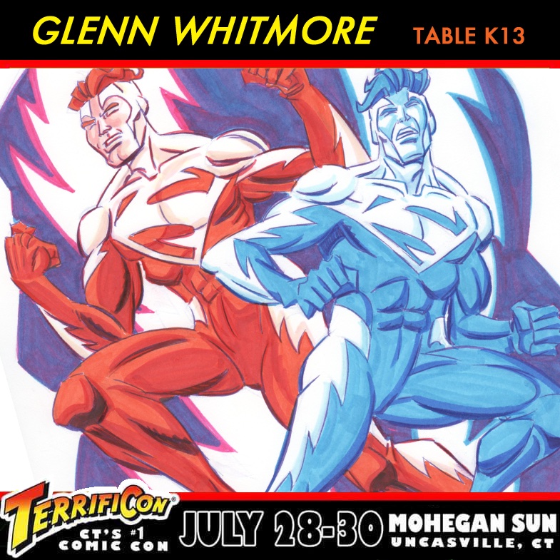 glenn_whitmore's tweet photo. @ItsTerrifiCon is a day away. These two will be at my table. #superman #electricsuperman #supermanred #supermanblue #dccomics https://t.co/aeziBQoMSO