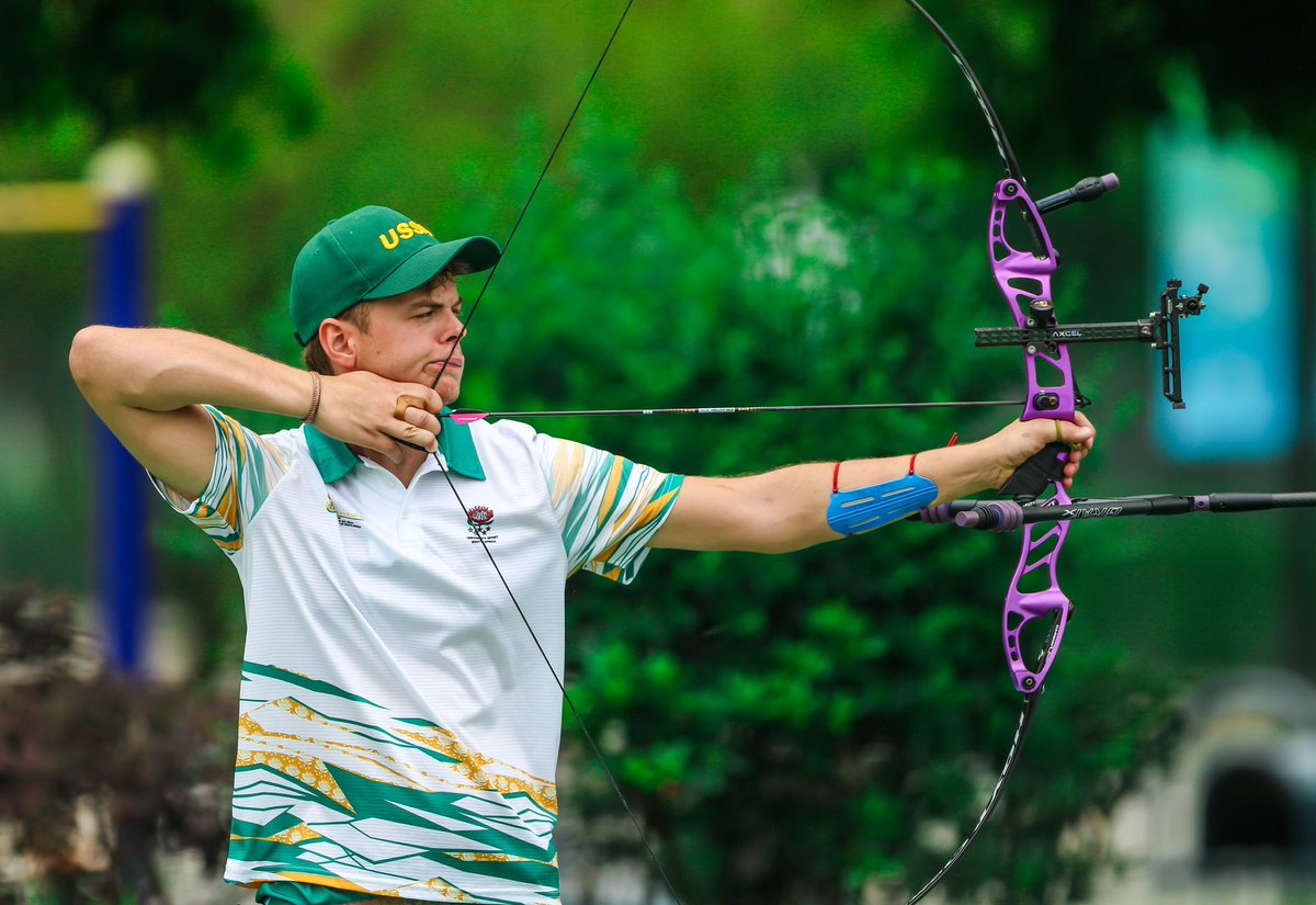 USSAstudent's tweet photo. #USSAArchery | Day 1 Rankings

Not a bad start at all for #TeamSA as Roux Wian makes it to the elimination round in the Men’s Recurve, while De Klerk and Aucamp make it through to the elimination round after finishing 3rd and 16th respectively in the Men's-Compound.

#Chengdu2021 https://t.co/S8i3dFJd7r