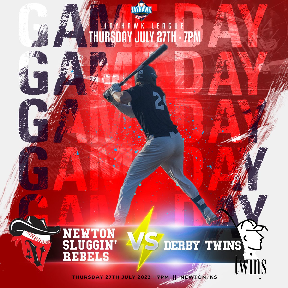 NewtonRebels's tweet photo. Carl Hodges Day ☀️⚾️
🆚: Derby Twins
⌚️: 7:00 PM
📍: Newton, KS
📺: https://t.co/IGzOgY3WT2
#KeepOnSluggin https://t.co/YHybWWv9Z1