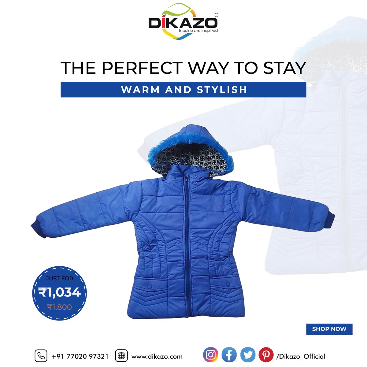 Dikazo_Official's tweet image. ❄️ Stay warm and stylish this winter with our girls' blue winter jacket! ❄️
This jacket is made with a soft, water-resistant fabric that will keep your little one dry #winterjacket #bluejacket #girlsjacket #girlsfashion #winterfashion #snowday
visit- dikazo.com/product/hvm-gi…